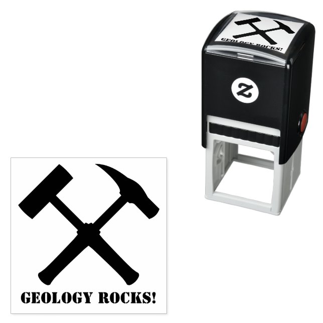 Geologie-Steine! Crossed Rock Hammer Permastempel (Beispiel)