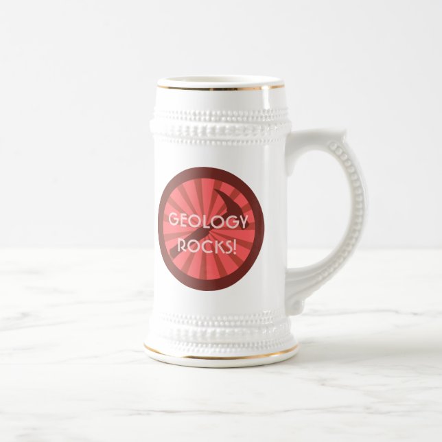 Geologie-Steine! Hammer-Abzeichen Bierglas (Rechts)