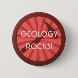 Geologie-Steine! Hammer-Abzeichen Button