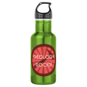Geologie-Steine! Hammer-Abzeichen Trinkflasche