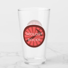 Geologie-Steine! Rock-Hammer-Logo Glas