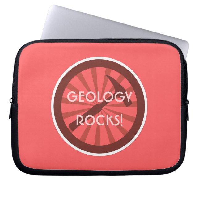 Geologie-Steine! Rock-Hammer-Logo Laptopschutzhülle (Vorderseite)