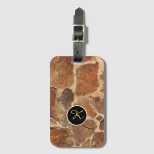 Geologie-Stone-Struktur benutzerdefinierte Monogra Gepäckanhänger