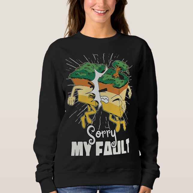 Geologie tektonischer Teller Sweatshirt (Vorderseite)