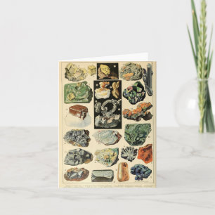 Geologie Vintager Mineralien Karte