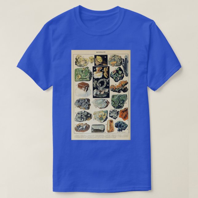 Geologie Vintager Mineralien T-Shirt (Design vorne)