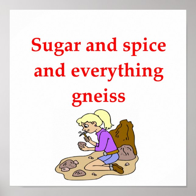 Geologie-Witz Poster (Vorne)