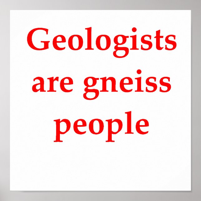 Geologie-Witz Poster (Vorne)