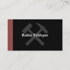 Geologin Crossed Rock Hammer Shield Visitenkarte