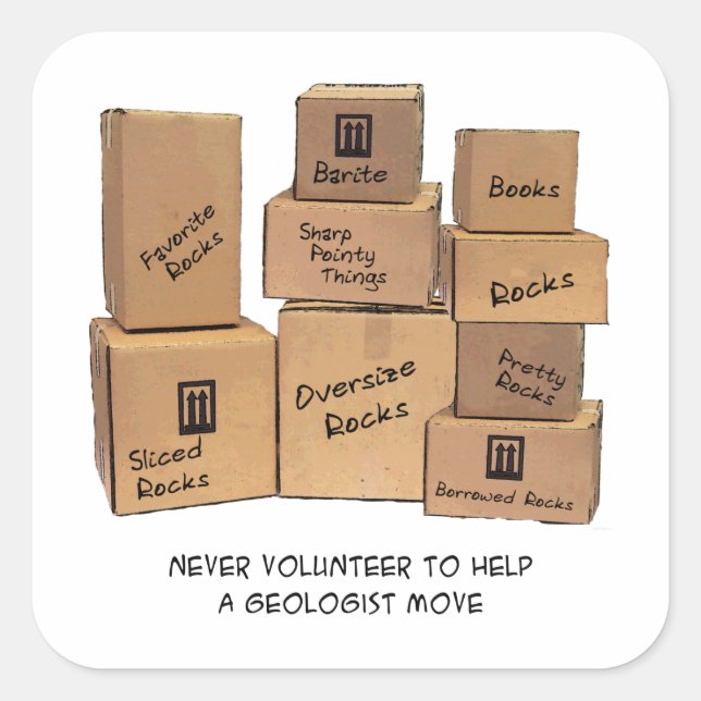 Geologin Moving Spaß Sticker (Vorderseite)