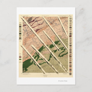 Geologische Erhebung in Tennessee und im Norden Postkarte