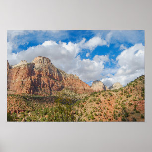 Geologische Formationen im Zion National Park, Uta Poster
