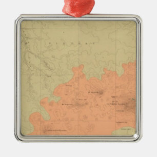 Geologische Karte der Colorado-Hochebene Ornament Aus Metall