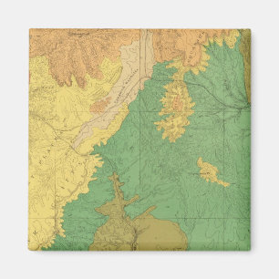 Geologische Karte der mesozoischen Terrassen Magnet