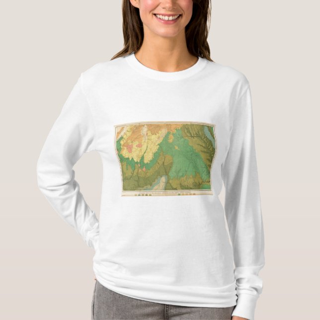 Geologische Karte der mesozoischen Terrassen T-Shirt (Vorderseite)