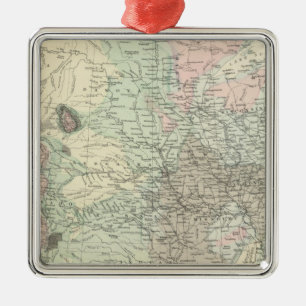 Geologische Karte der Vereinten Staaten Silbernes Ornament