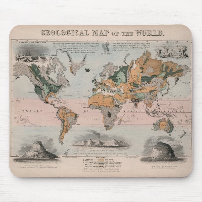 Geologische Karte der Welt Mousepad (Vorne)