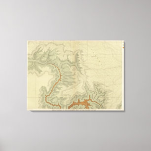 Geologische Karte des Südens Leinwanddruck