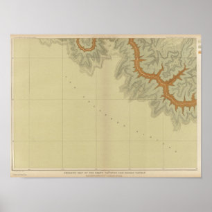 Geologische Karte des Südens Poster