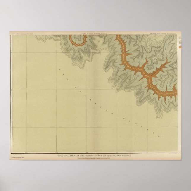 Geologische Karte des Südens Poster (Vorne)