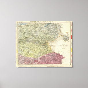 Geologische Karte Dublin Leinwanddruck