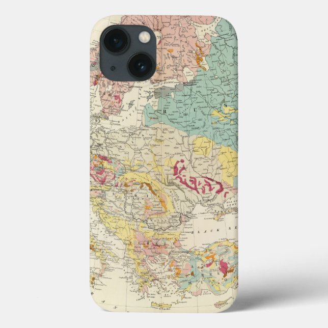 Geologische Karte Europa Case-Mate iPhone Hülle (Rückseite)