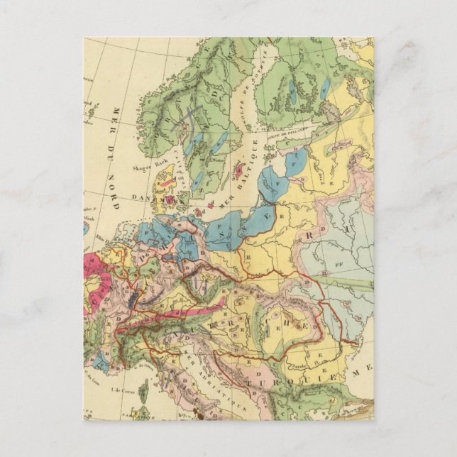 Geologische Karte Europas (Vorderseite)