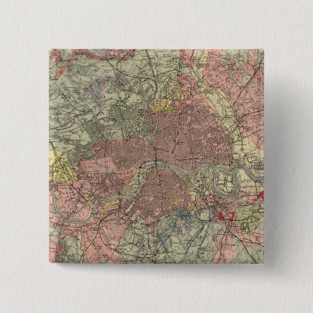 Geologische Karte London Button (Vorderseite)