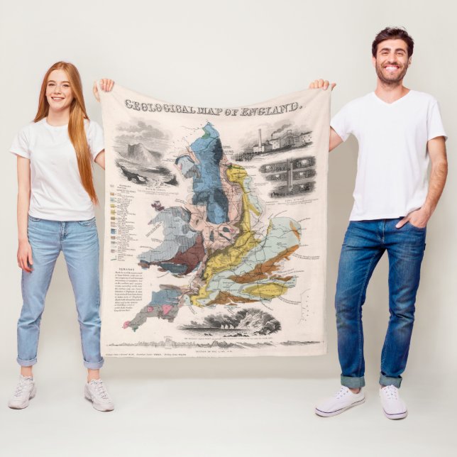 Geologische Karte von England Fleecedecke (Beispiel)