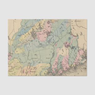 Geologische Karte von Maine Seidenpapier