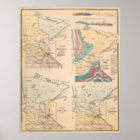 Geologische Karte von Minnesota durch NH Winchell