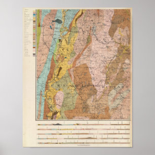 Geologische Karte von New Hampshire 2 Poster