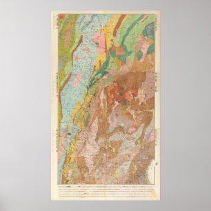 Geologische Karte von New Hampshire Poster