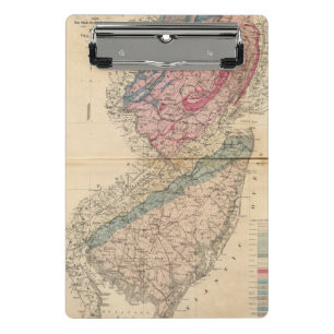 Geologische Karte von New-Jersey Mini Klemmbrett