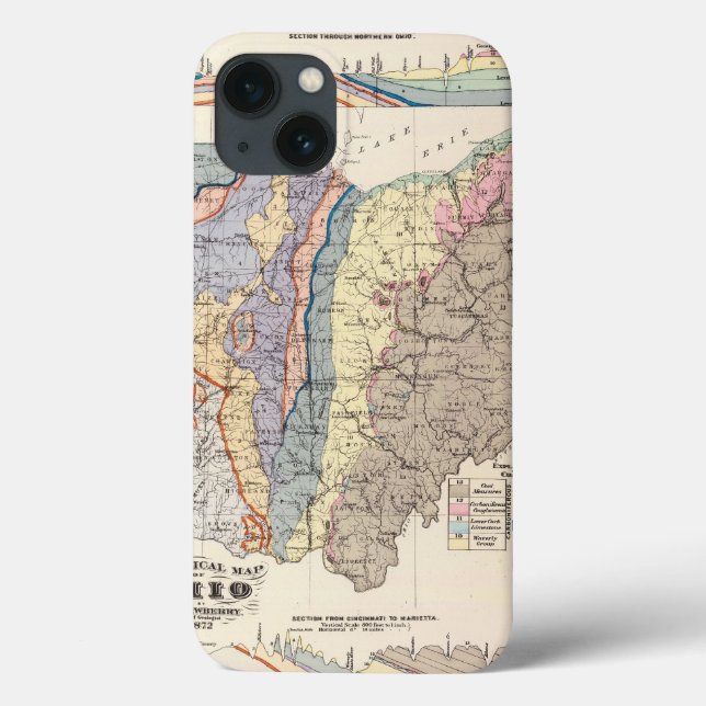 Geologische Karte von Ohio Case-Mate iPhone Hülle (Rückseite)