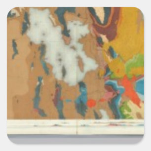 Geologische Karten IV, 40. Parallelerhebung Quadratischer Aufkleber