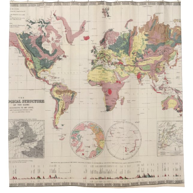 Geologische Struktur der Kugel Duschvorhang (Vorderseite)