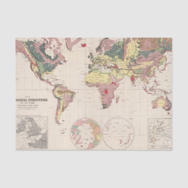 Geologische Struktur der Kugel Seidenpapier (Vorderseite)