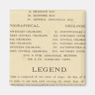 Geologische und geografische Atlas von Colorado Magnet