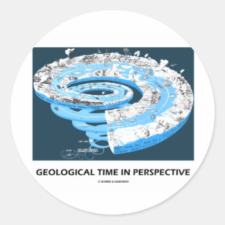 Geologische Zeit in der Perspektive (geologisches Runder Aufkleber