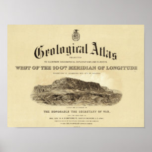 Geologisches Atlas-Titelblatt Poster