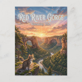 Geologisches Gebiet Red River Gorge USA Postkarte