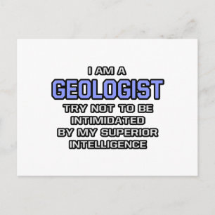 Geologist Joke ... Überlegene Intelligenz Postkarte