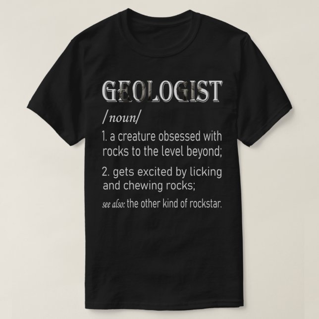 Geologist Ohrts Geology Mineral Rock Collector T-Shirt (Design vorne)