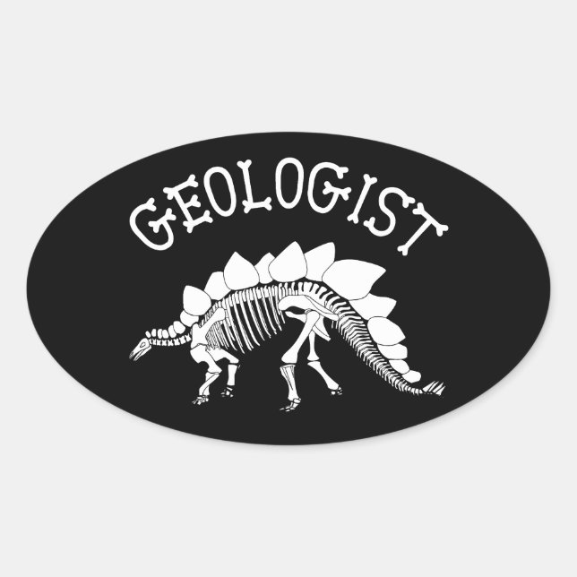 Geologist Sticker (Stegosaurus) (Vorderseite)