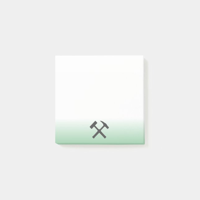 Geologist's Rock Hammer Logo Post-it Klebezettel (Vorderseite)