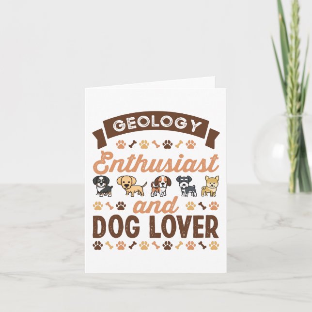 Geology Enthusiast and Dog Lover Gift Karte (Vorderseite)