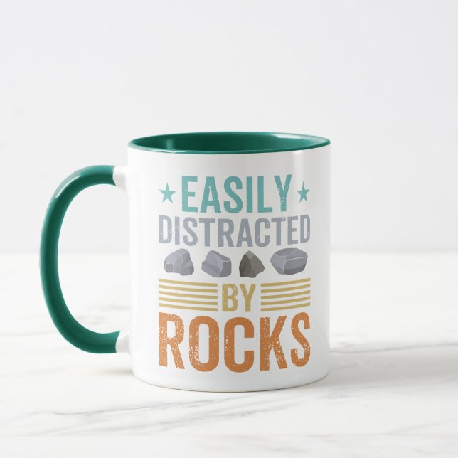 Geology Gift.Leicht abgelenkt von Rocks Rock Lover Tasse (Links)