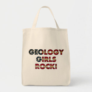 Geology Girls Rock! (Flagge der USA) Tragetasche
