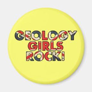 Geology Girls Rock! (Flagge des Vereinigten Königr Magnet